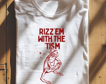Rizz Em mit The Tism Unisex Heavy Cotton T-Shirt
