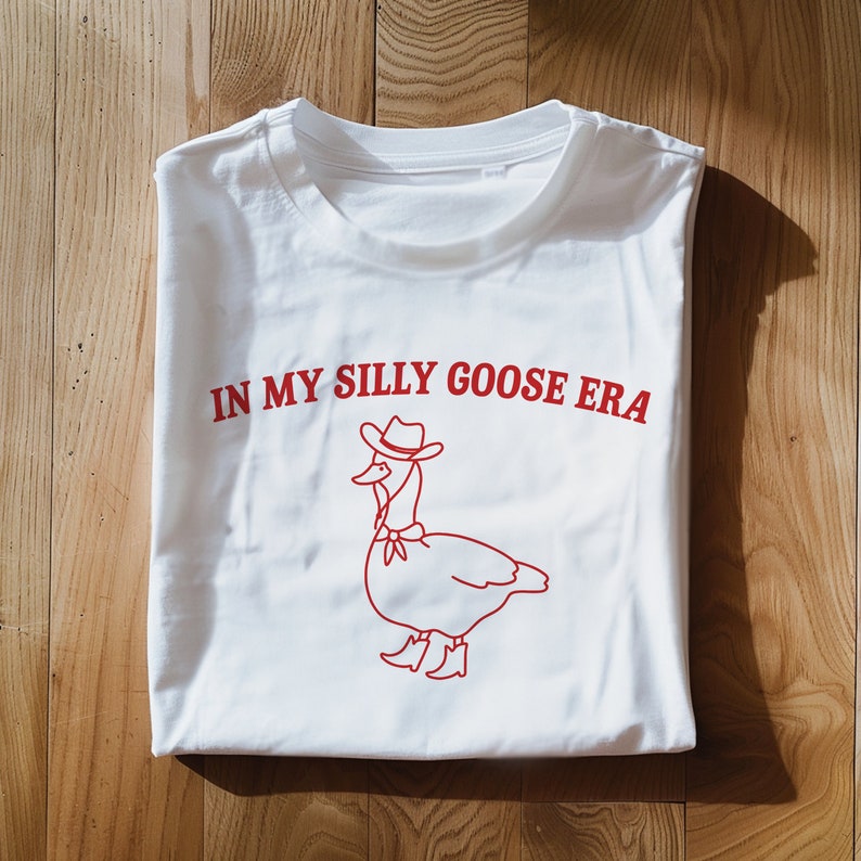 In my silly goose era T-shirt unisexe en coton épais image 1