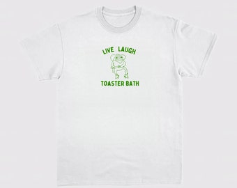 Baño tostador de risa en vivo Unisex Heavy Cotton Tee