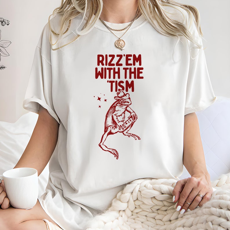 Rizz em with the Tism Unisex Heavy Cotton TeeRism zdjęcie 1