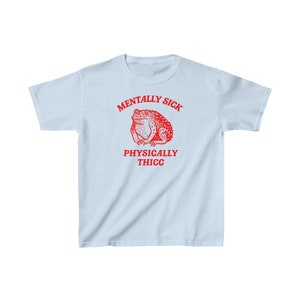 Mentally sick physically thicc Kids Heavy Cotton™ Tee zdjęcie 2