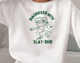 Diagnosed with slay dhd Unisex Heavy Blend™ Crewneck Sweatshirt