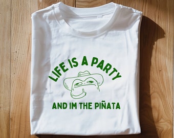 Life is a party and i'm the pinata  Unisex Heavy Cotton TeeRism, boneyisland funny Travel Clothing