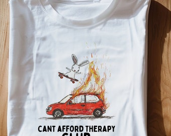 can't afford therapy club Unisex Heavy Cotton Tee