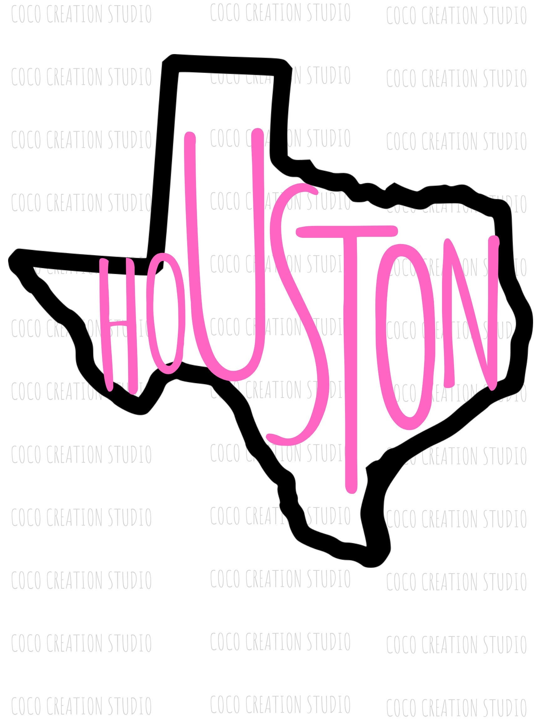 INSTANT DOWNLOAD Houston texas decal print art graphic Etsy