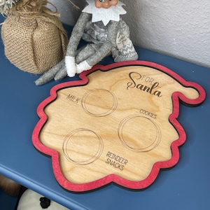 Santa Tray 2023 - Digital File Only - SVG PDF - Omtech tested - Will work for Glowforge, Aeon, Thunder, and others - Christmas Santa tray
