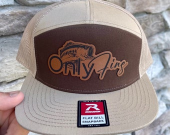 Only Fins hat patch design Digital File ONLY - No physical product - svg and pdf files - laser tested