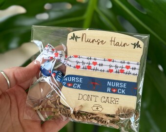 Nurse Hair Tie Holder Gift - Physical Product - Comes With 2 Hair Ties