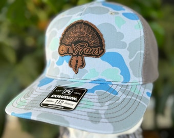 Diseño de pavo de Only Fans: Sombrero con parche de cuero SVG, PDF (archivo digital)