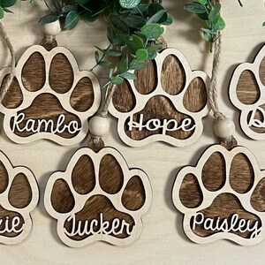 Custom Paw Print Ornament