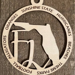 FL Weihnachtsverzierung - Nur digitale SVG-Datei - Getestet mit Glowforge Pro