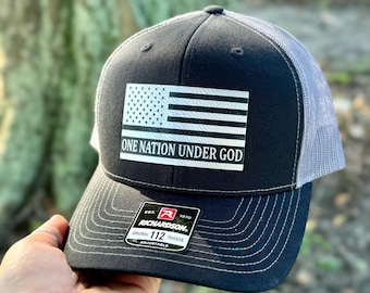 One Nation Under God Flag Hat Patch - Laser Cut File (SVG, PDF)