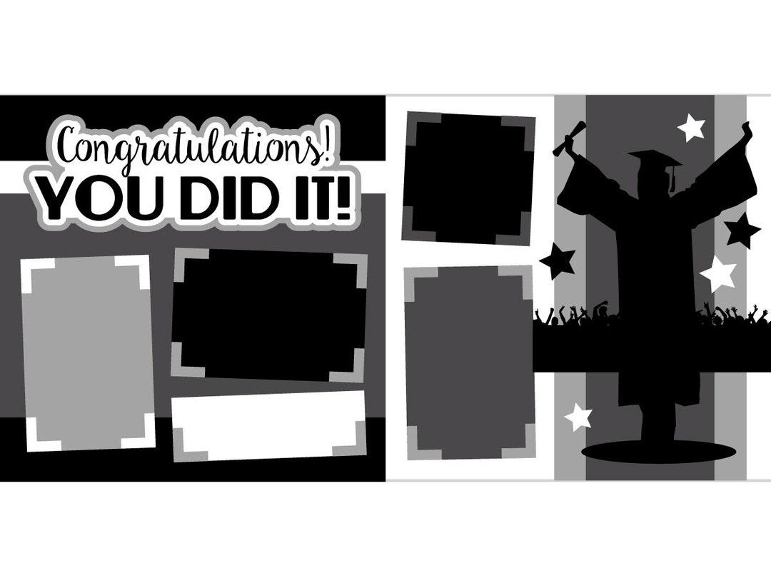 Graduation Scrapbook Kit 134 Etsy