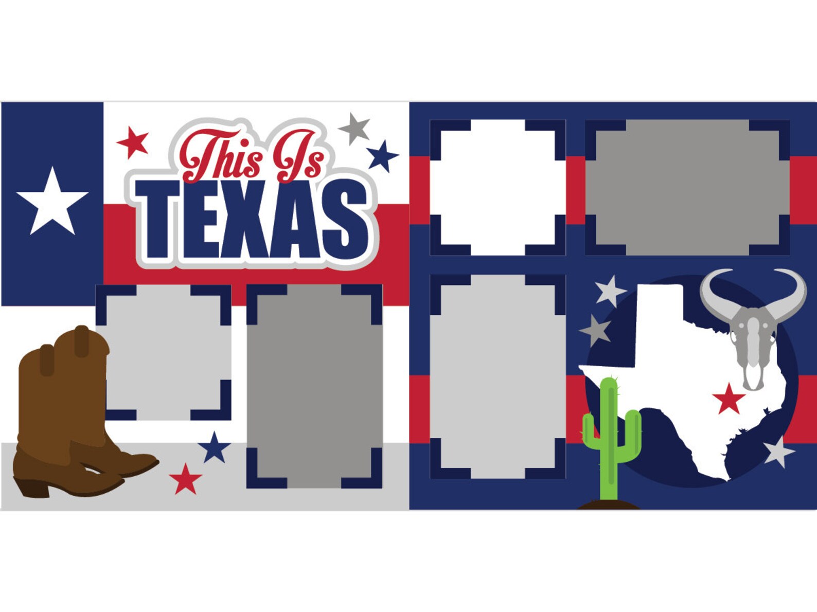 Texas Scrapbook Kit 852 Etsy