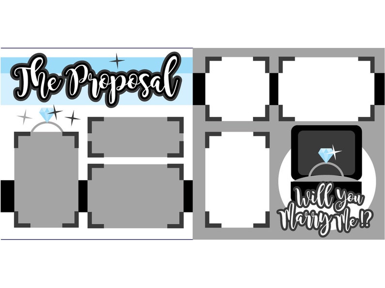 Engagement Scrapbook Kit 793 Etsy