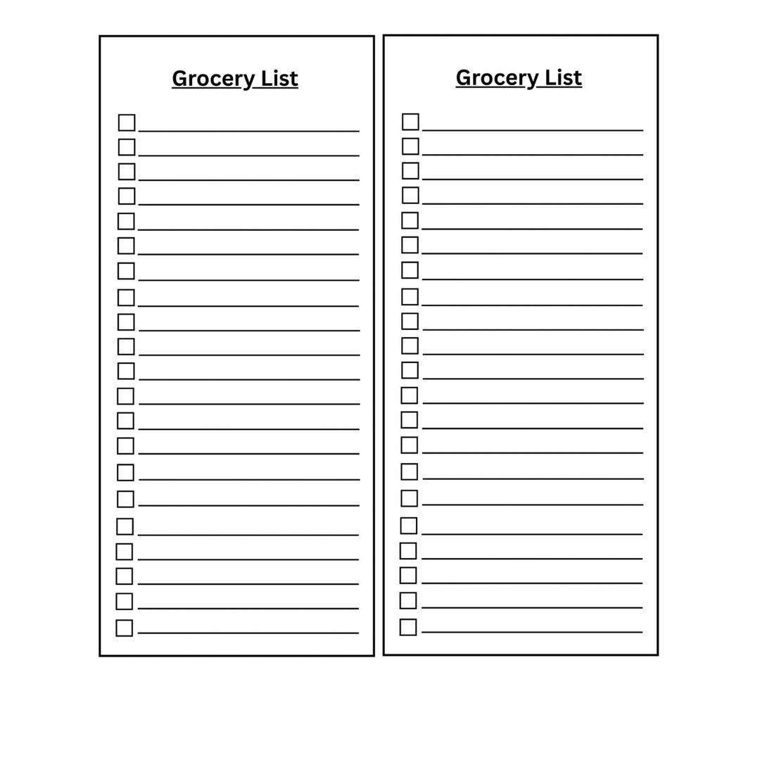 Grocery List Notepad Template Printable, Organized Kitchen List ...