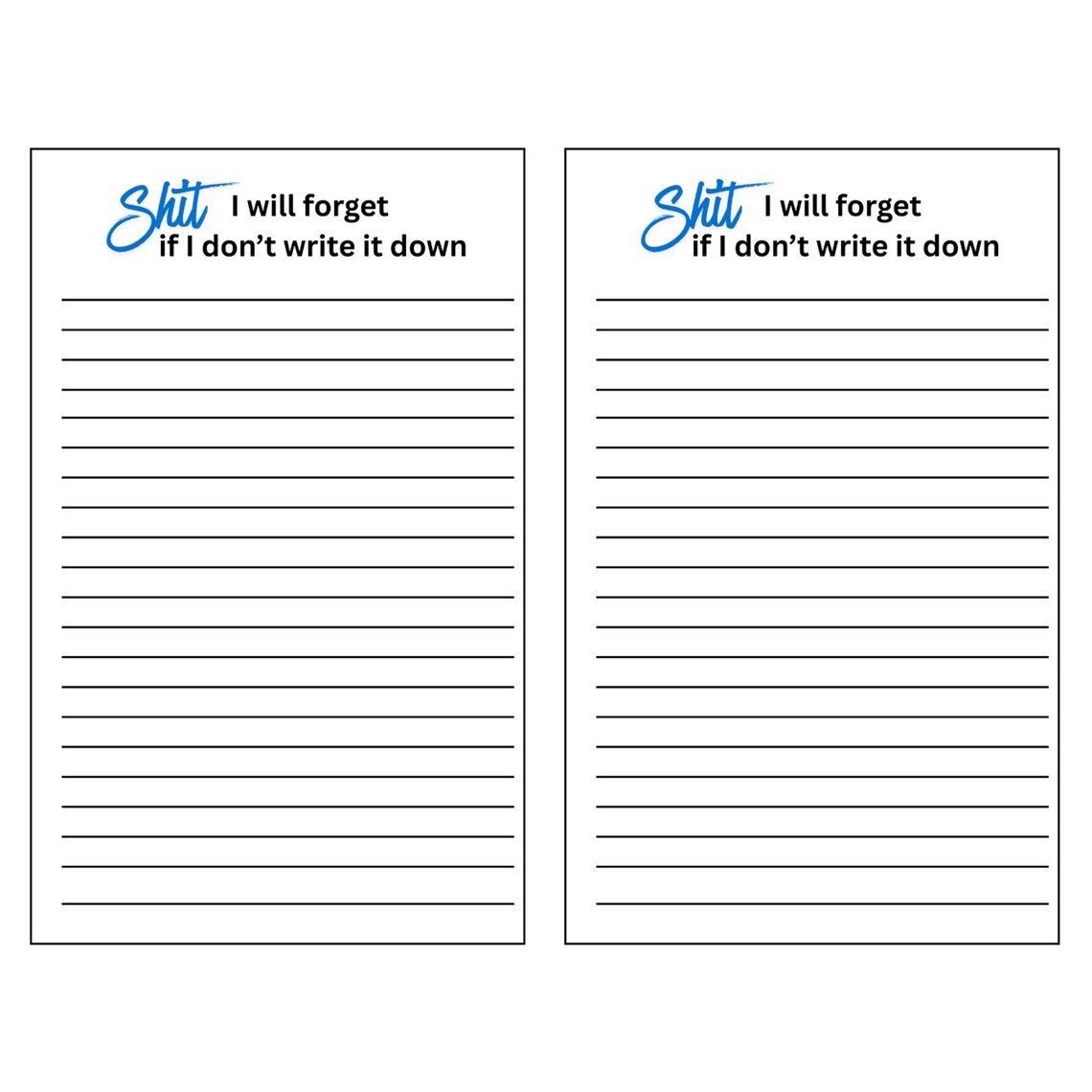 Funny Notepad Printable – 