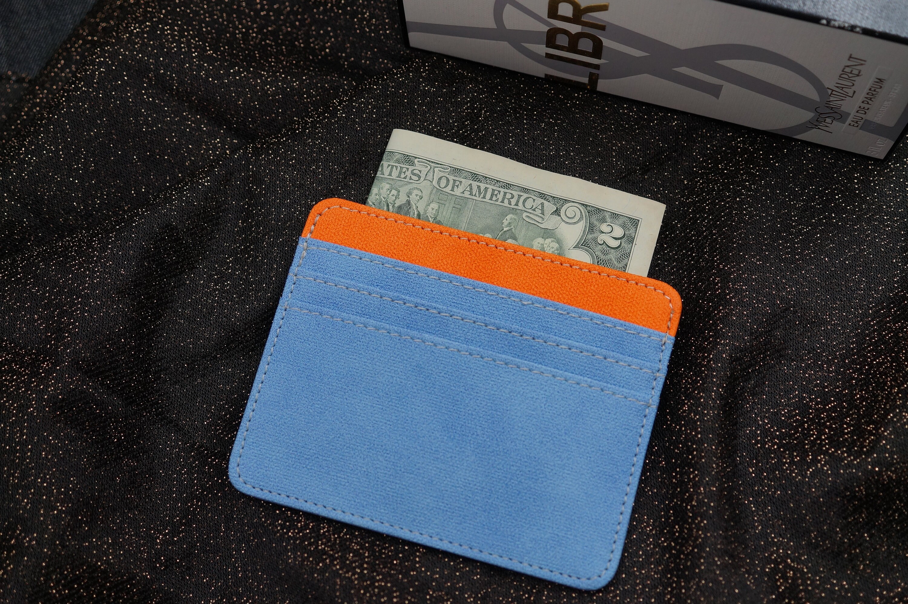 Slim Credit Card Holder Money Clip Wallet Etsy