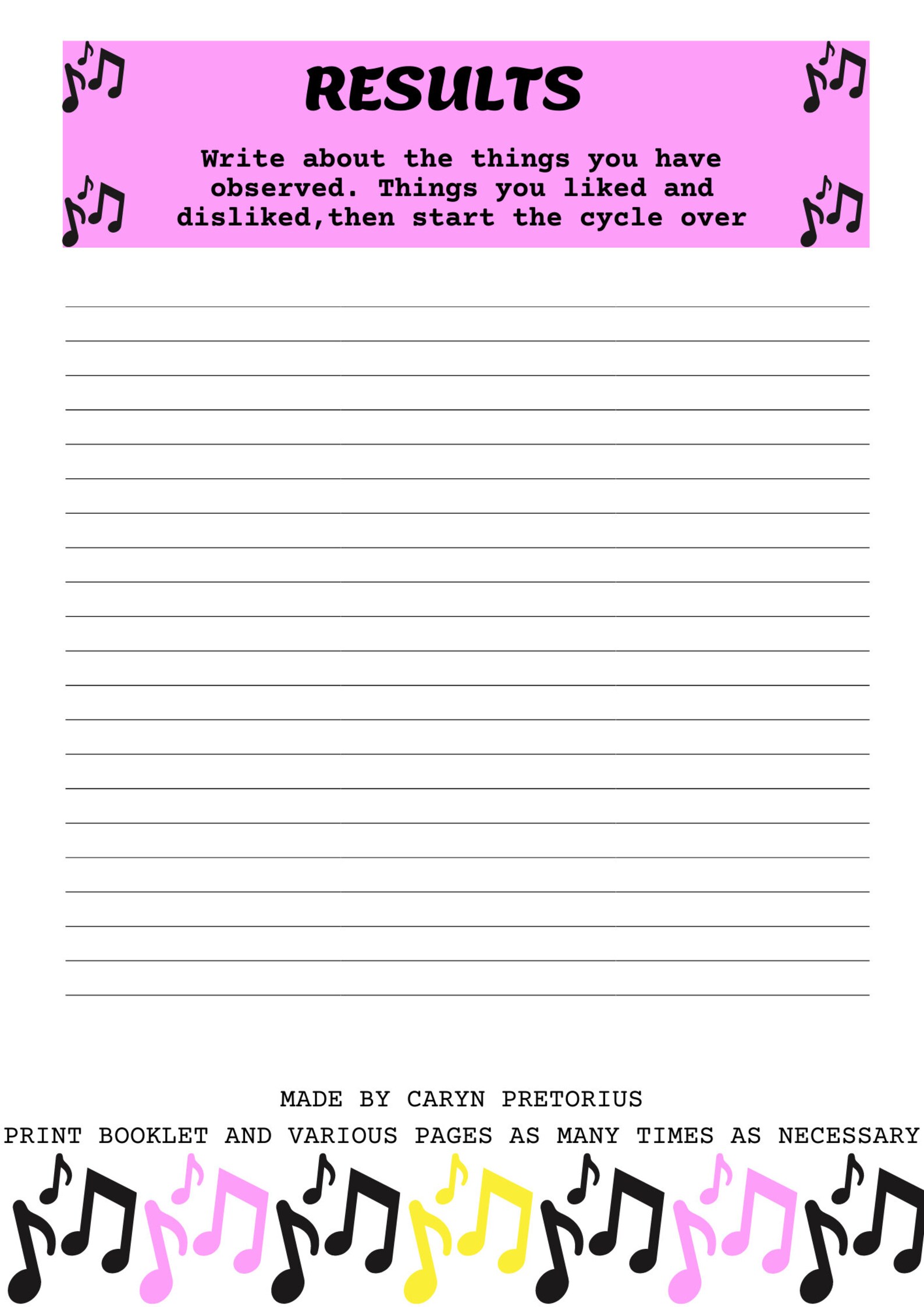 Music Practice Planner/Journal Printable Music Journal Etsy