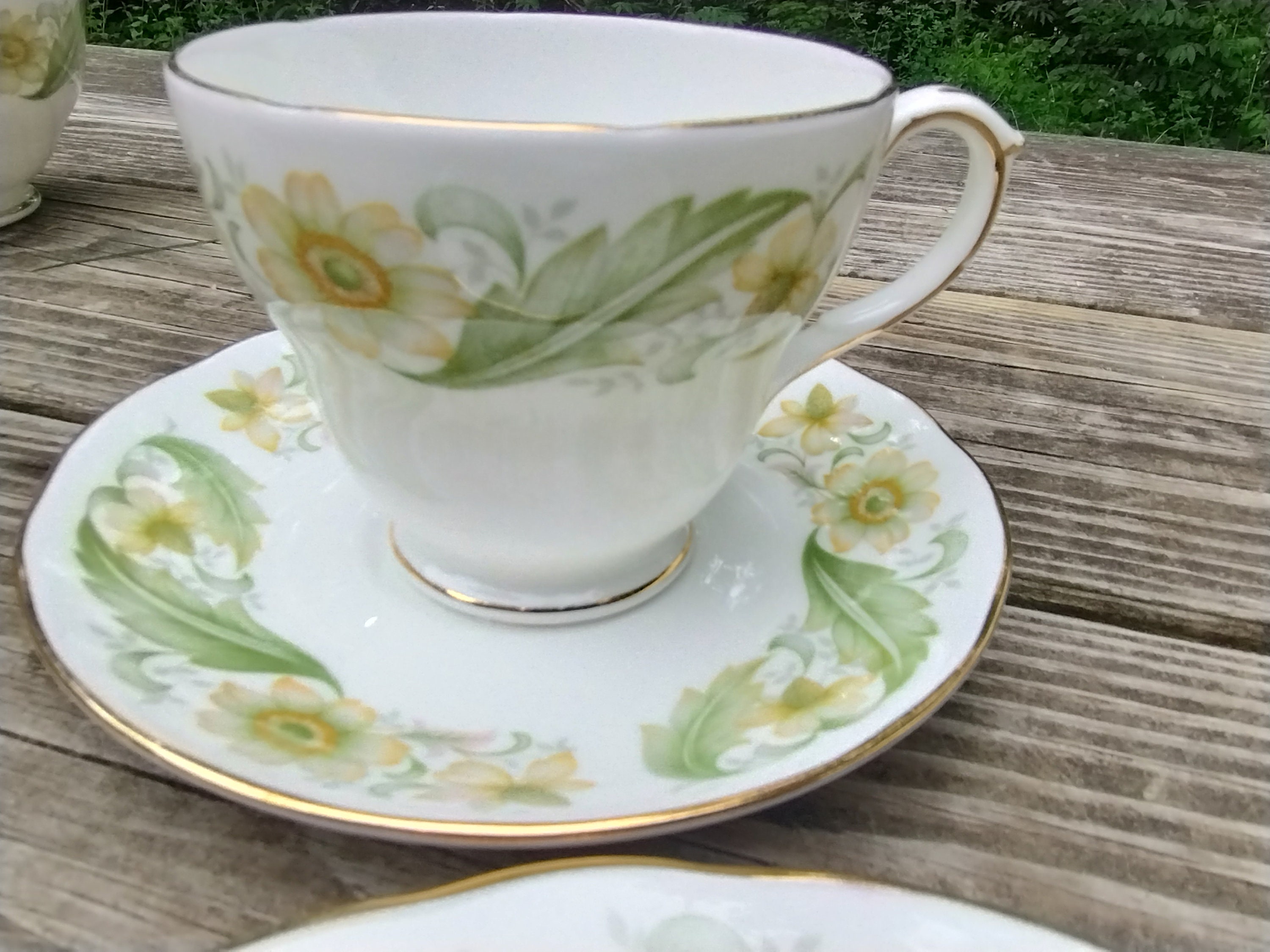 Rare Vintage Duchess Bone China Tea Set Greensleeves Made in Etsy