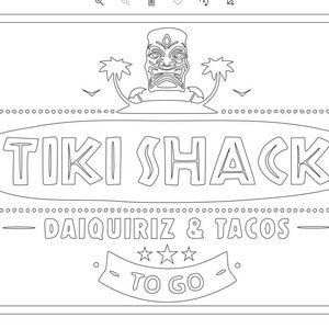 Tiki Shack, Tiki bar, tiki, tiki bar sign, beach sign, tiki shack sign, Tiki and taco, taco bar, beach bar sign, pool decor, tiki beach bar