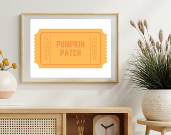 Pumpkin Patch Ticket Print