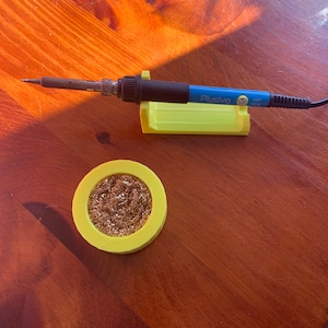 3D Printed Soldering Iron Holder and Cleaner Combo