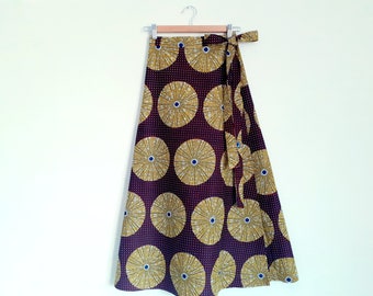 African wax print wrap skirt, Ankara wrap skirt, Ankara print skirt, African Wrap skirt, Long warp skirt, Wrap skirt, Maxi wrap skirt