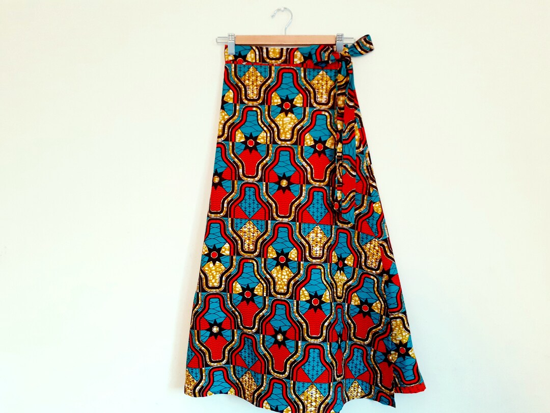 African Wax Print Wrap Skirt, Ankara Wrap Skirt, Ankara Print Skirt