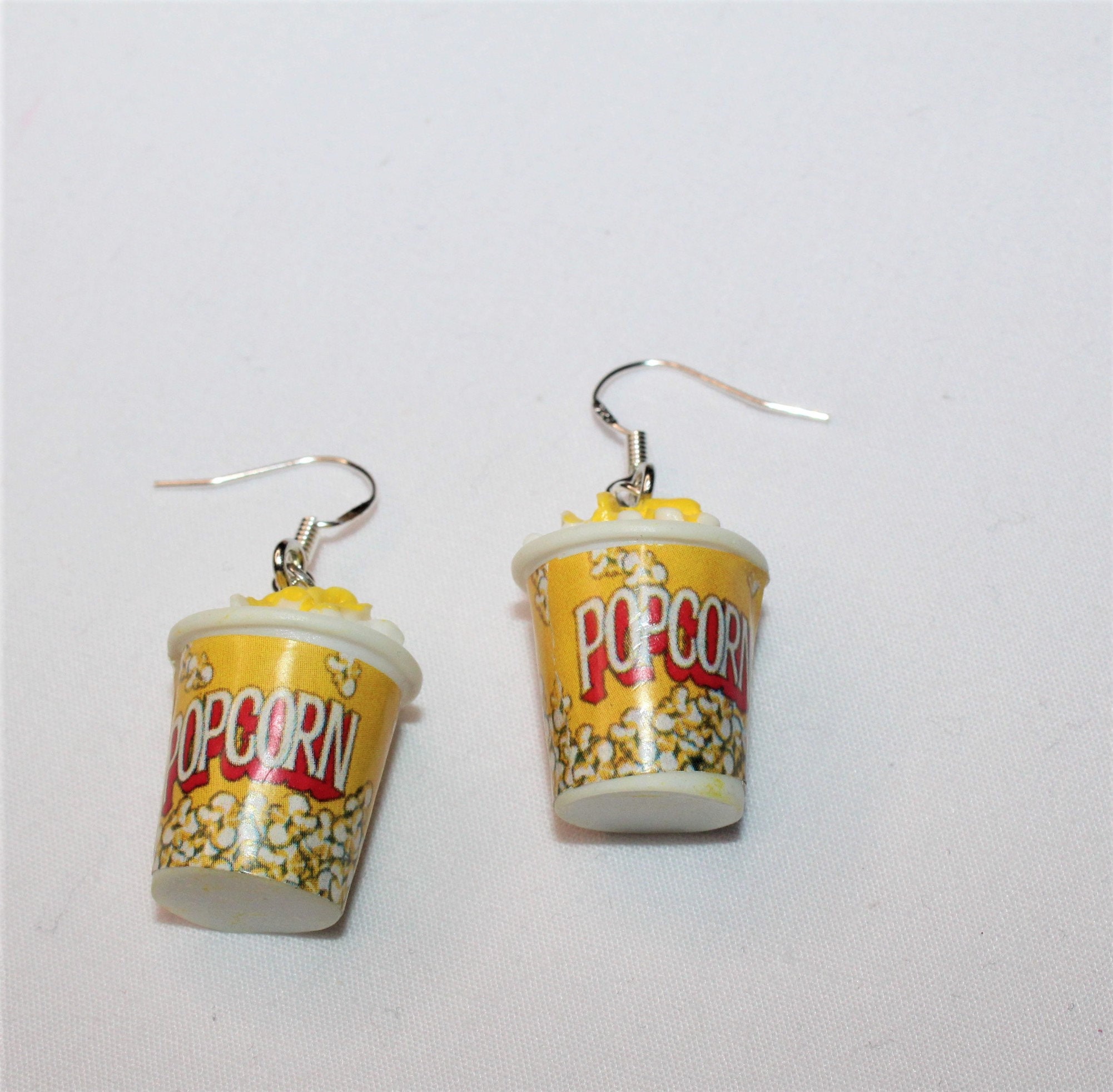 Popcorn Earrings Novelty Food Jewellery Party Etsy