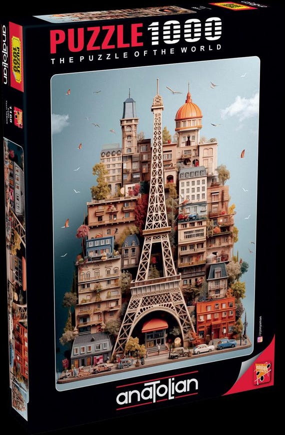 Anatolian 1000-Piece Eiffel Tower Jigsaw Puzzle – Premium Quality, Glare-Free Pieces, Fun For All Ages!