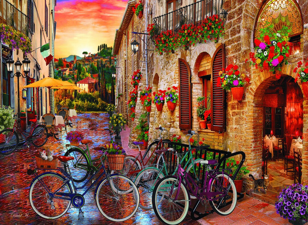Biking in Tuscany - 1000 Piece Puzzle