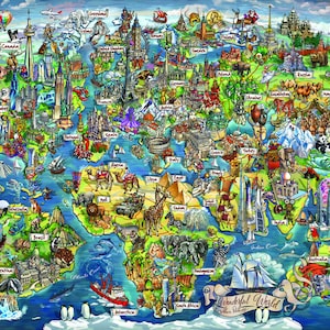 Rompecabezas de Anatolia - Maravilloso mapa del mundo, rompecabezas de 3000 piezas, #4923