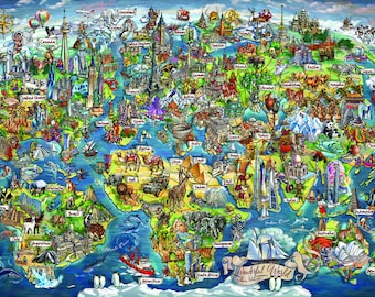 Anatolian Puzzle - Wonderful World Map, 3000 Piece Puzzle, #4923
