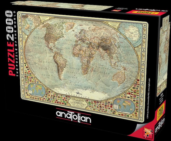 アナトリアパズル - 世界地図、2000ピースジグソーパズル、#3935