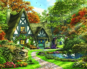 Anatolian Puzzle - The Autumn Cottage, 2000 Piece Jigsaw Puzzle, #3936