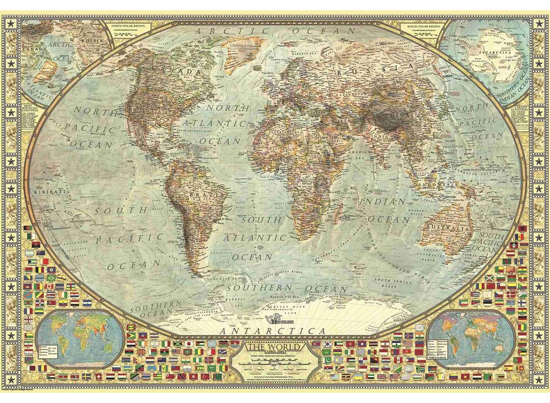 アナトリアパズル - 世界地図、2000ピースジグソーパズル、#3935