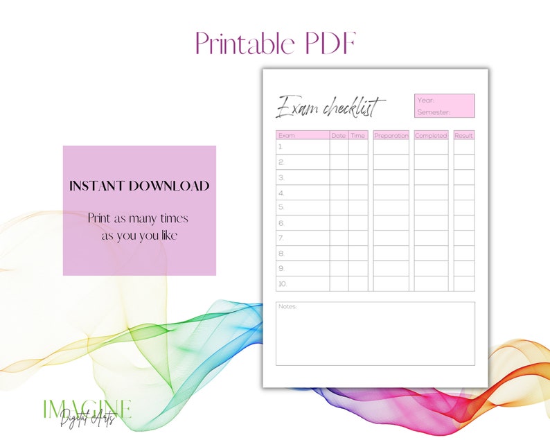 Printable Student Planner ADHD Planner Templates Etsy UK