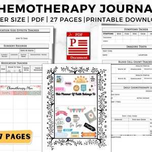 Formulieren voor kankerzorg, afdrukbaar chemotherapiedagboek, organisator behandeling van kankerpatiënten, planner voor kankerverzorger, medisch bindmiddel | Pdf
