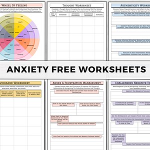 Anxiety Journal, Therapy Journal, Anxiety Worksheets, Mental Health Journal, Therapy Worksheets, Depression, DBT, CBT, Anxiety Tracker bild 6