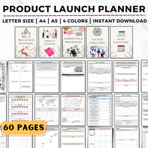 Product Launch Planner, Product Marketing, Course Marketing Plan, Course Launch Planner, Promotion, Launch Timeline, Product Launch Strategy