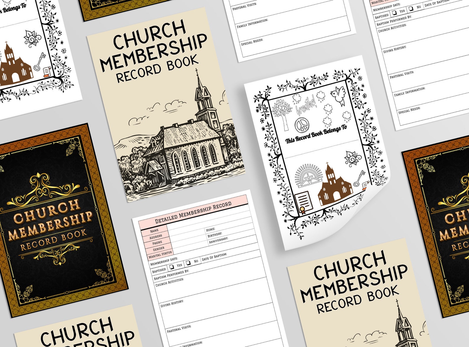 Church Membership Record Book for Church Administration Etsy