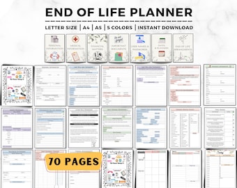 End of Life Planner, Last Wishes Planner, Estate Planning, Will, Final Preparations, What If Binder, Emergency Planner, End Of Life Planning