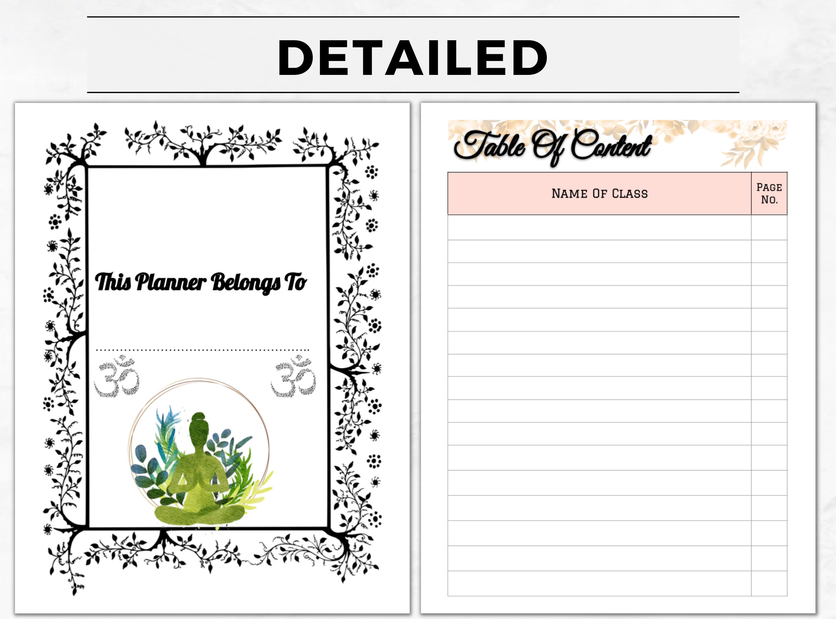Yoga Teacher Class Planner, Fillable Sequencing Template (digital PDF ...