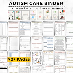 Autism Care Binder, Autism Planner Printable, Special Needs Child Planner, Autistic Child Worksheet, Neurodivergent, Autism Therapy Journal
