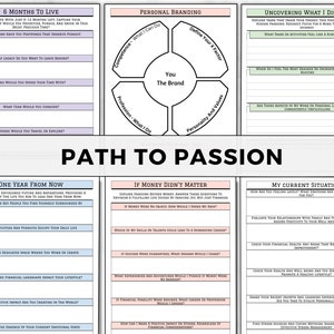Find Your Passion Planner, Life Purpose Workbook, How To Find Your Passion and Purpose, Life Coaching, Self-Care Worksheet, Passion Journal image 7