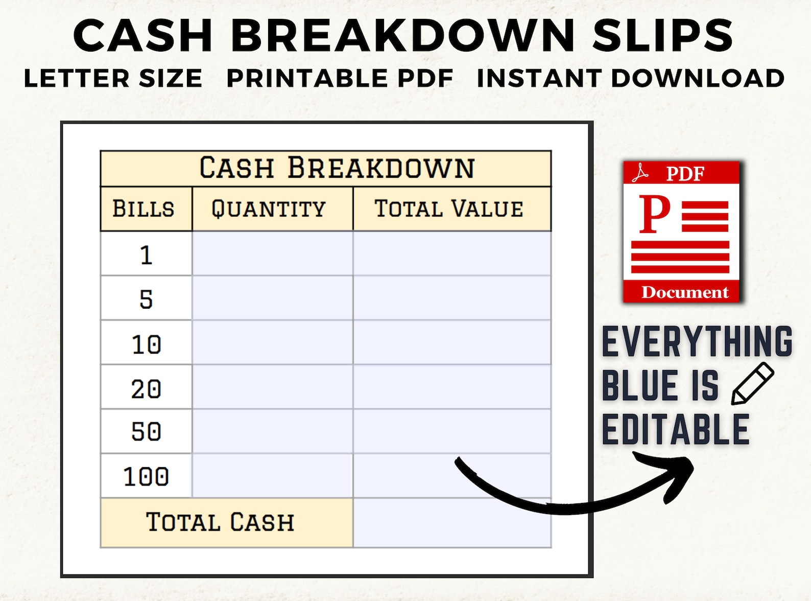 Cash Breakdown Slips Printable - Il 1588xN.4335535618 30te 