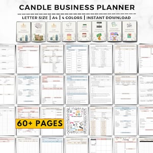 Candle Business Planner, Candle Making Business, Start up Planner, Candle Making and Testing Template, Candle Recipe, Candle Maker Planner