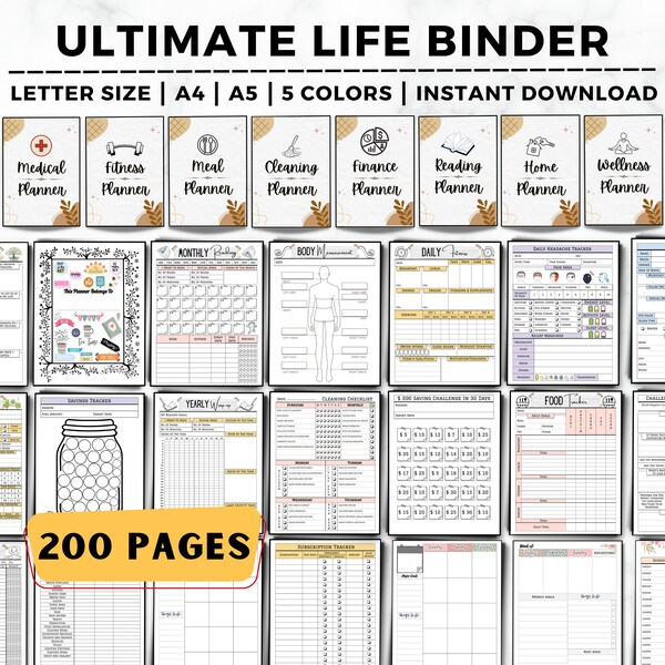 Life Binder, Household Planner, Productivity Planner, Household Budget, ADHD Planner, Family Planner, Household Management, Life Planner