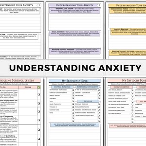 Anxiety Journal, Therapy Journal, Anxiety Worksheets, Mental Health Journal, Therapy Worksheets, Depression, DBT, CBT, Anxiety Tracker bild 3